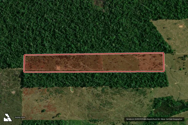 Imagem de satélite de Infração da Flora em Cujubim - RO