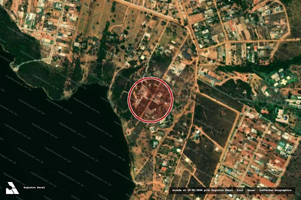 Imagem de satélite de Infração Ambiental em Alexânia - GO