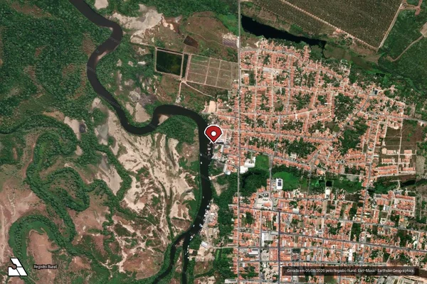 Imagem de satélite — Embargo IBAMA — Infração de Biopirataria(Não Classificada-Móvel) - Acaraú/CE