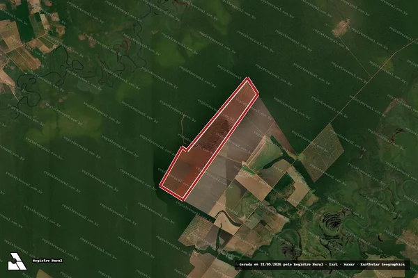 Imagem de satélite de Infração da Flora em Nova Ubiratã - MT