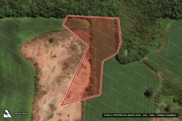 Imagem de satélite de Infração Ambiental em São José dos Pinhais - PR