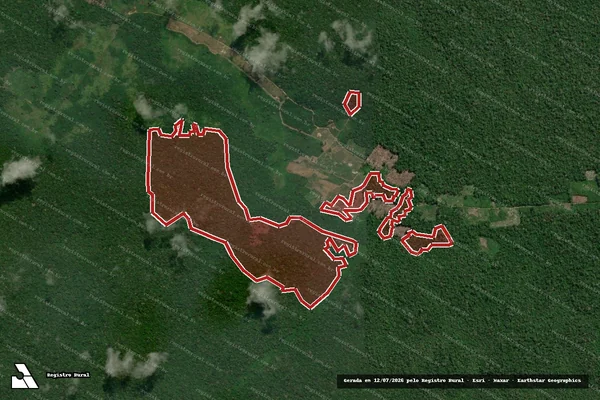 Imagem de satélite — Embargo IBAMA — Infração da Flora — Presidente Figueiredo/AM