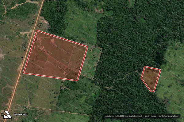 Imagem de satélite de Infração da Flora em Humaitá - AM
