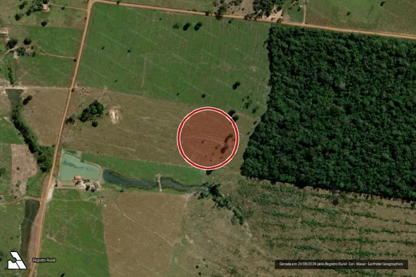 Imagem de satélite de Infração Ambiental em São Francisco do Guaporé - RO