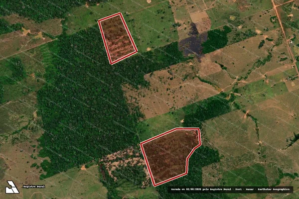 Imagem de satélite — Embargo IBAMA — Infração da Flora - Acrelândia/AC