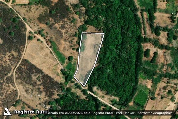 Imagem de satélite de Infração da Flora em Pombal - PB