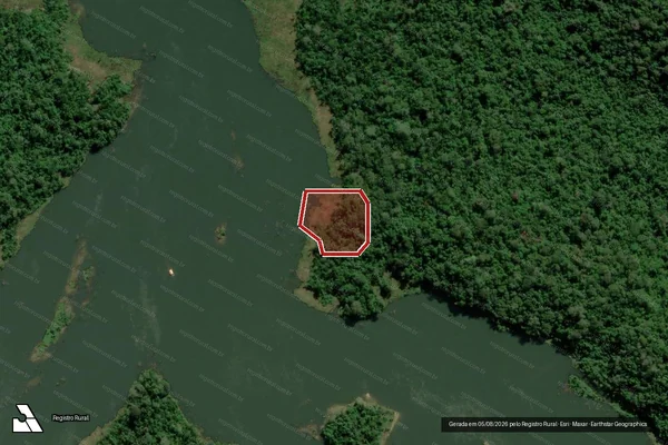 Imagem de satélite — Embargo IBAMA — Infração Ambiental - Jacareacanga/PA