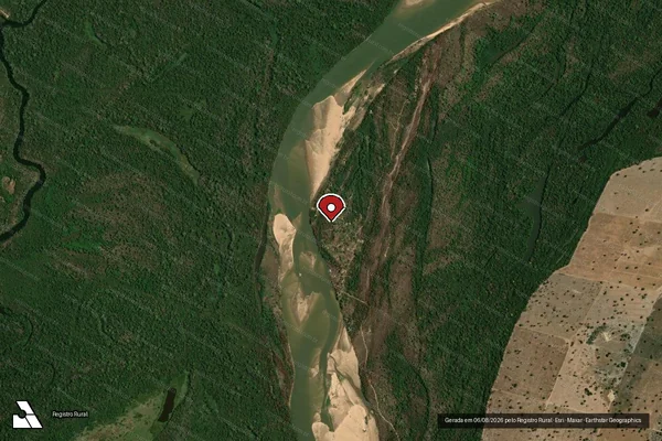 Imagem de satélite — Embargo IBAMA — Infração da Flora - Aruanã/GO