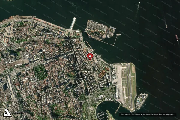 Imagem de satélite de Infração Ambiental em Rio de Janeiro - RJ (marcador da localização)
