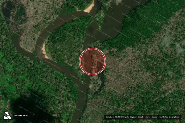 Imagem de satélite de Infração Ambiental em Caracaraí - RR