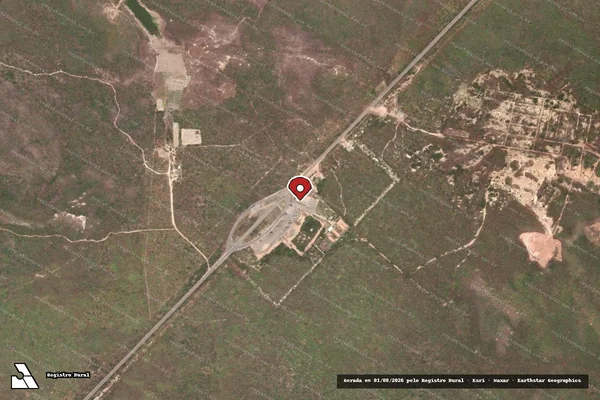 Imagem de satélite de Infração referente a Qualidade Ambiental em Tianguá - CE (marcador da localização)