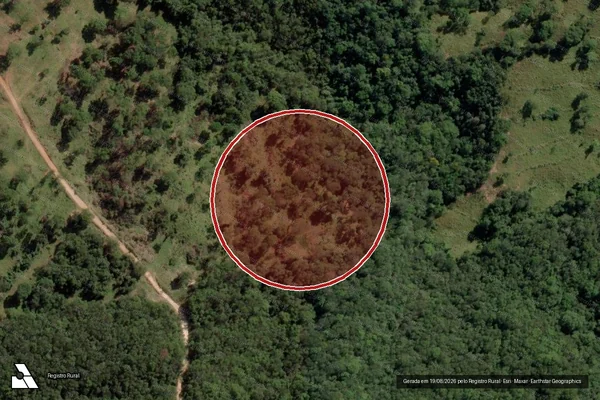 Imagem de satélite — Embargo IBAMA — Infração Ambiental - Goiandira/GO