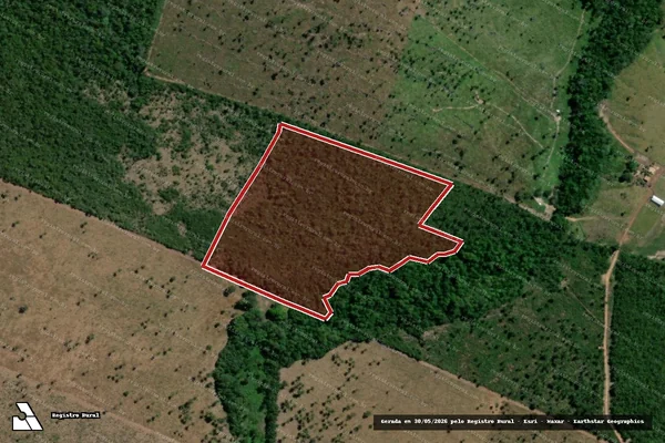 Imagem de satélite de Infração Ambiental em São João do Araguaia - PA