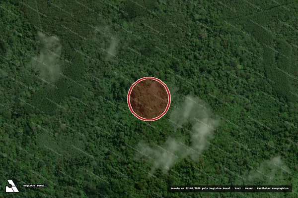 Imagem de satélite de Infração Ambiental em Almeirim - PA