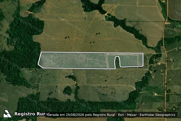 Imagem de satélite de Infração da Flora em Cujubim - RO