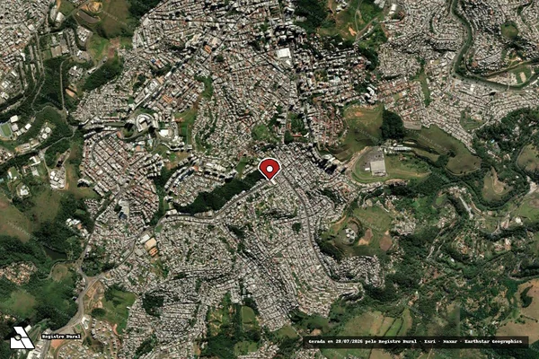 Imagem de satélite de Infração da Fauna em Juiz de Fora - MG (marcador da localização)