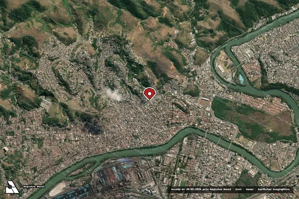 Imagem de satélite de Infração da Fauna em Volta Redonda - RJ (marcador da localização)