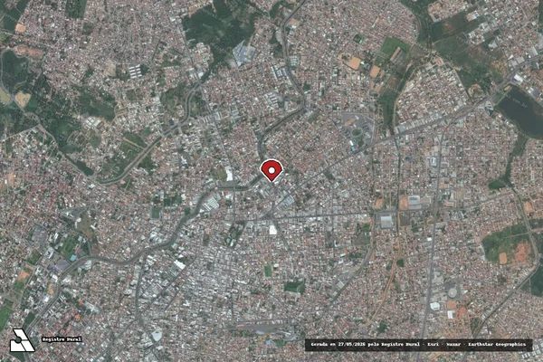 Imagem de satélite de Infração da Flora em Montes Claros - MG (marcador da localização)