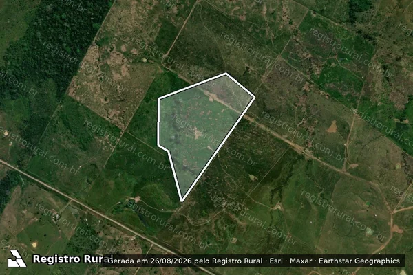 Imagem de satélite de Infração da Flora em Manoel Urbano - AC