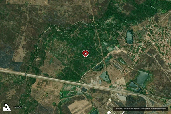 Imagem de satélite — Embargo IBAMA — Infração Ambiental - Caucaia/CE