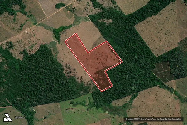 Imagem de satélite de Infração da Flora em Colniza - MT