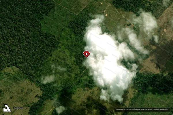 Imagem de satélite — Embargo IBAMA — Infração da Flora - Boca do Acre/AM