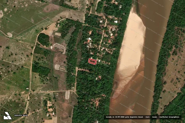 Imagem de satélite de Infração da Flora em Araguaiana - MT