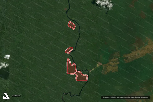 Imagem de satélite de Infração da Flora em Apuí - AM