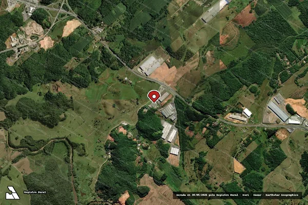 Imagem de satélite de Infração de Licenciamento(Não Classificada-Móvel) em Araquari - SC (marcador da localização)