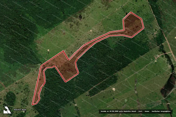 Imagem de satélite de Infração da Flora em Candeias do Jamari - RO