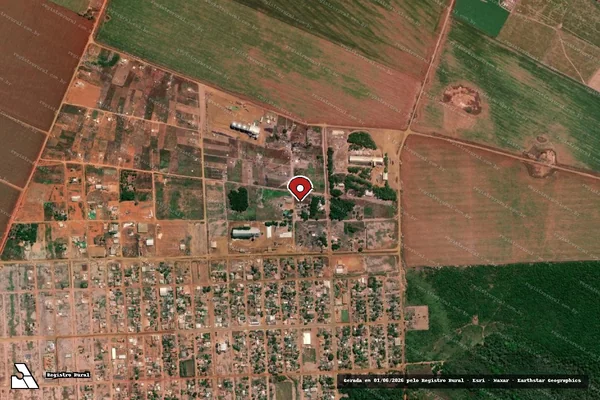 Imagem de satélite de Infração da Flora em Tabaporã - MT (marcador da localização)