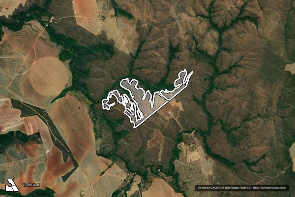 Imagem de satélite — Embargo IBAMA — Infração da Flora — Coromandel/MG