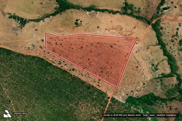 Imagem de satélite — Embargo IBAMA — Infração da Flora — São Pedro dos Crentes/MA