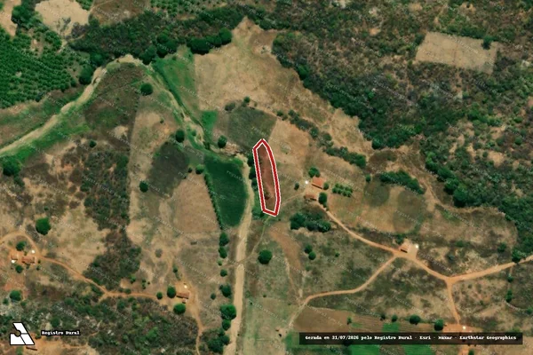 Imagem de satélite — Embargo IBAMA — Infração Ambiental - Nazarezinho/PB