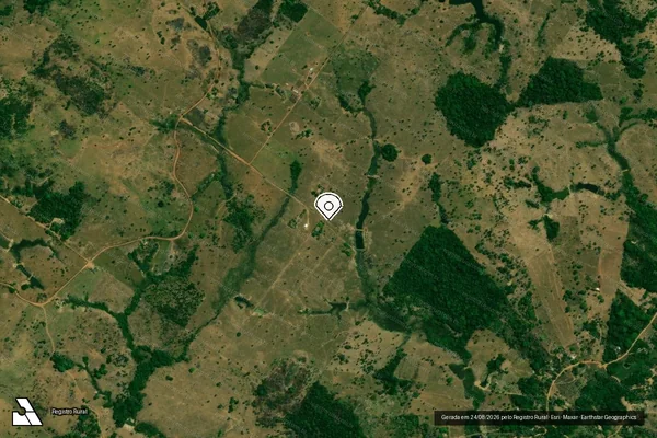 Imagem de satélite — Embargo IBAMA — Infração Ambiental - Jaru/RO
