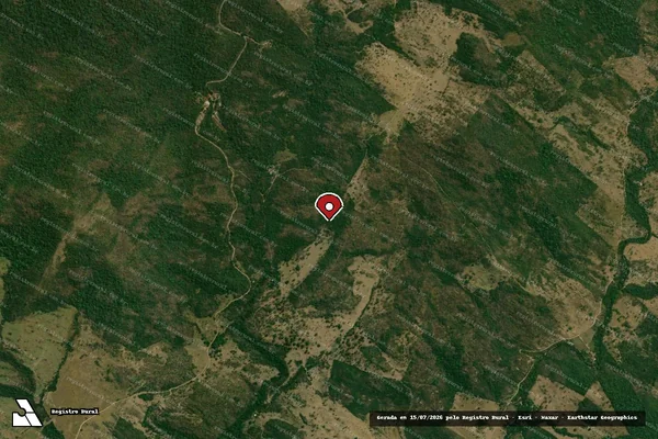 Imagem de satélite de Infração Ambiental em Santo Antônio do Leverger - MT (marcador da localização)