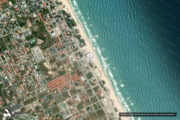 Imagem de satélite — Embargo IBAMA — Infração Ambiental - Fortaleza/CE