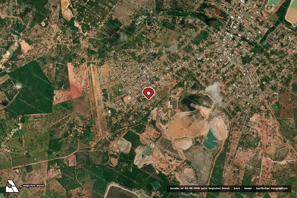 Imagem de satélite — Embargo IBAMA — Infração Ambiental - Poconé/MT