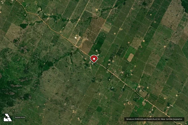 Imagem de satélite de Infração da Flora em Porto Velho - RO (marcador da localização)