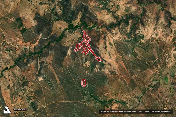 Imagem de satélite de Infração da Flora em Patis - MG