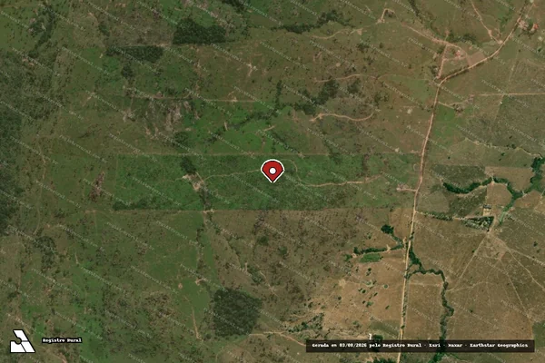 Imagem de satélite de Infração da Flora em Campo Novo de Rondônia - RO (marcador da localização)
