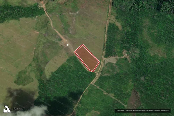 Imagem de satélite de Desmatamento em Tartarugalzinho - AP