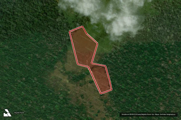 Imagem de satélite de Infração Ambiental em Boca do Acre - AM
