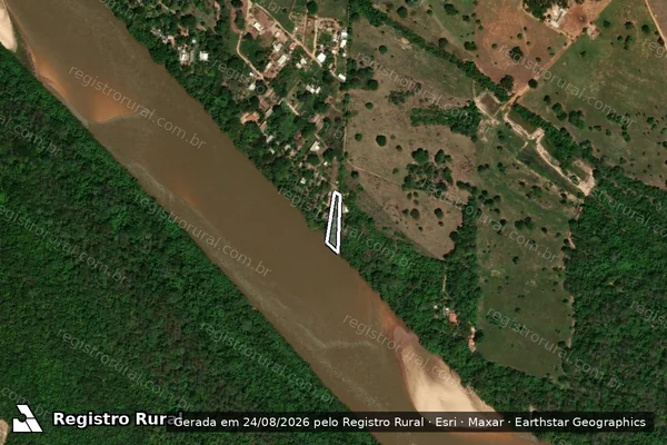 Imagem de satélite de Infração Ambiental em Araguaiana - MT