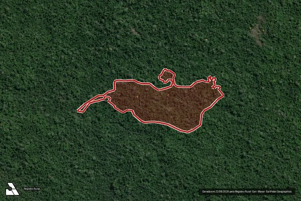 Imagem de satélite — Embargo IBAMA — Infração da Flora - Pacajá/PA
