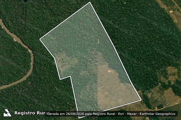 Imagem de satélite de Infração Ambiental em Lábrea - AM