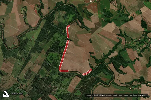 Imagem de satélite de Infração Ambiental em Capanema - PR