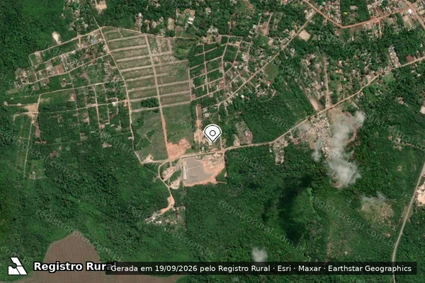 Imagem de satélite — Embargo IBAMA — Infração Ambiental - Santarém/PA