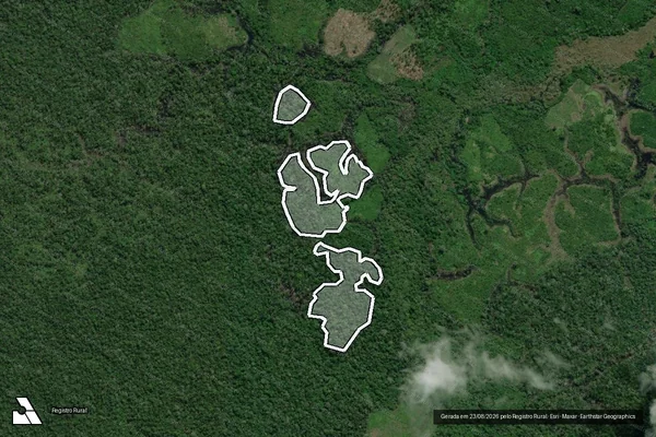 Imagem de satélite de Infração da Flora em Autazes - AM