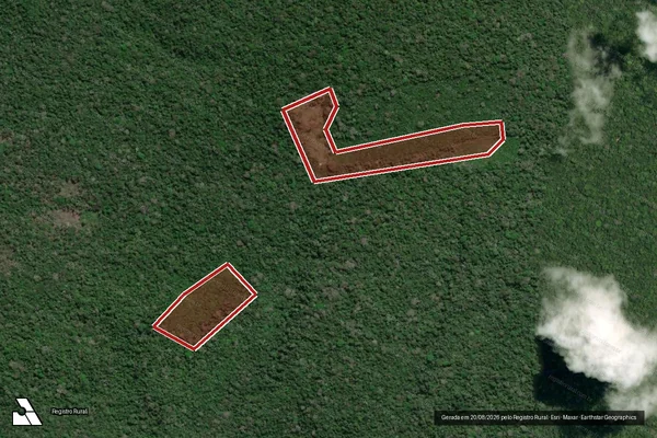 Imagem de satélite de Infração Ambiental em Juruti - PA